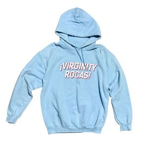 Virginity Rocks "Rocas" Danny Duncan Blue Graphic Hoodie, Men's Medium